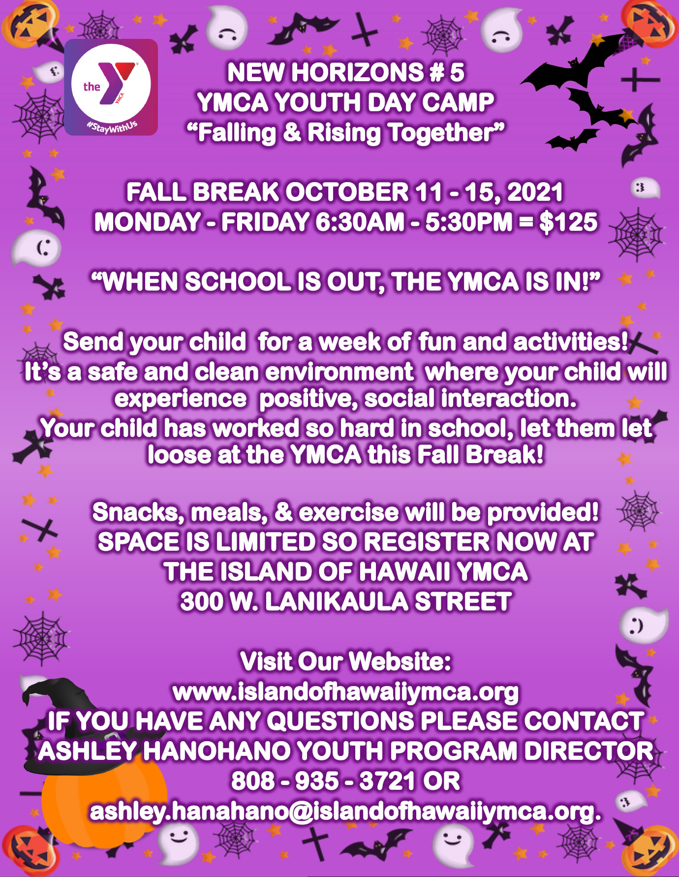 Fall 2021 Day Camp Island of Hawaii YMCA