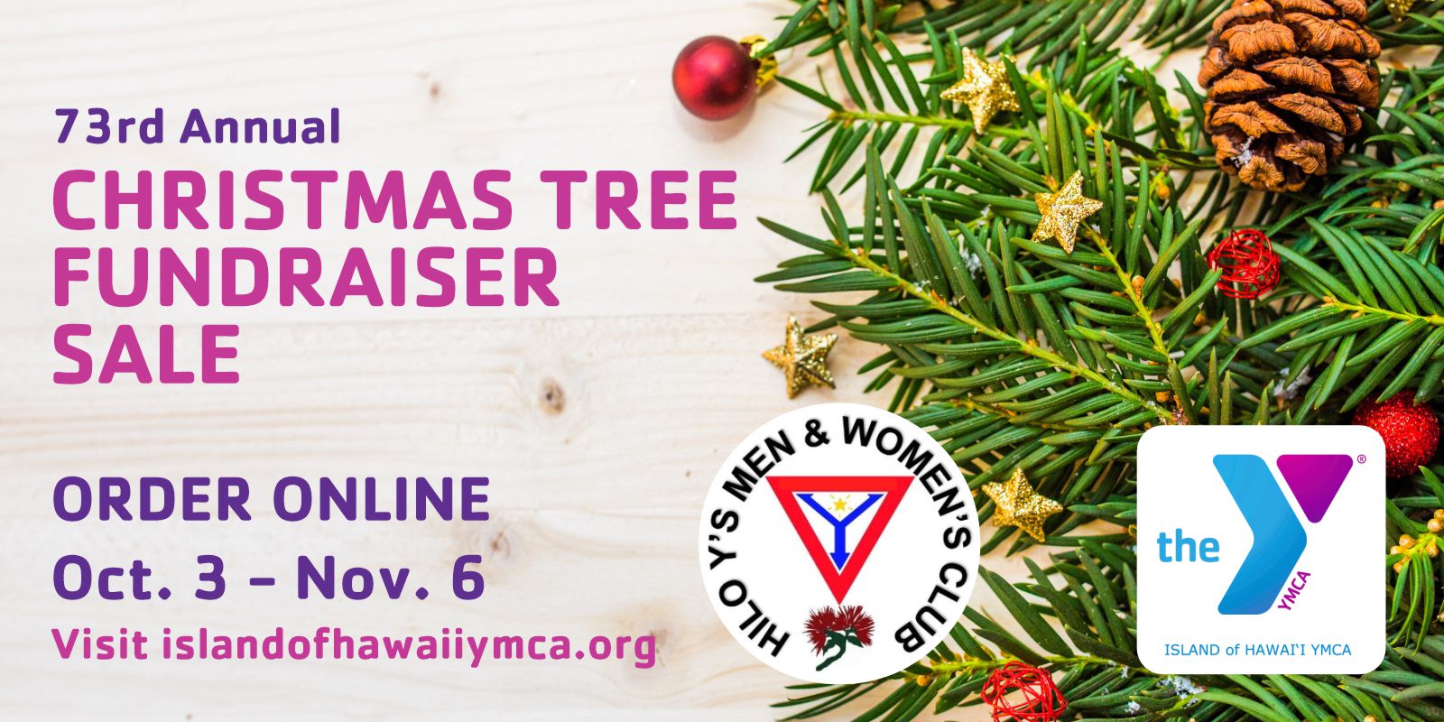 Online Christmas Tree Sales Island of Hawaii YMCA