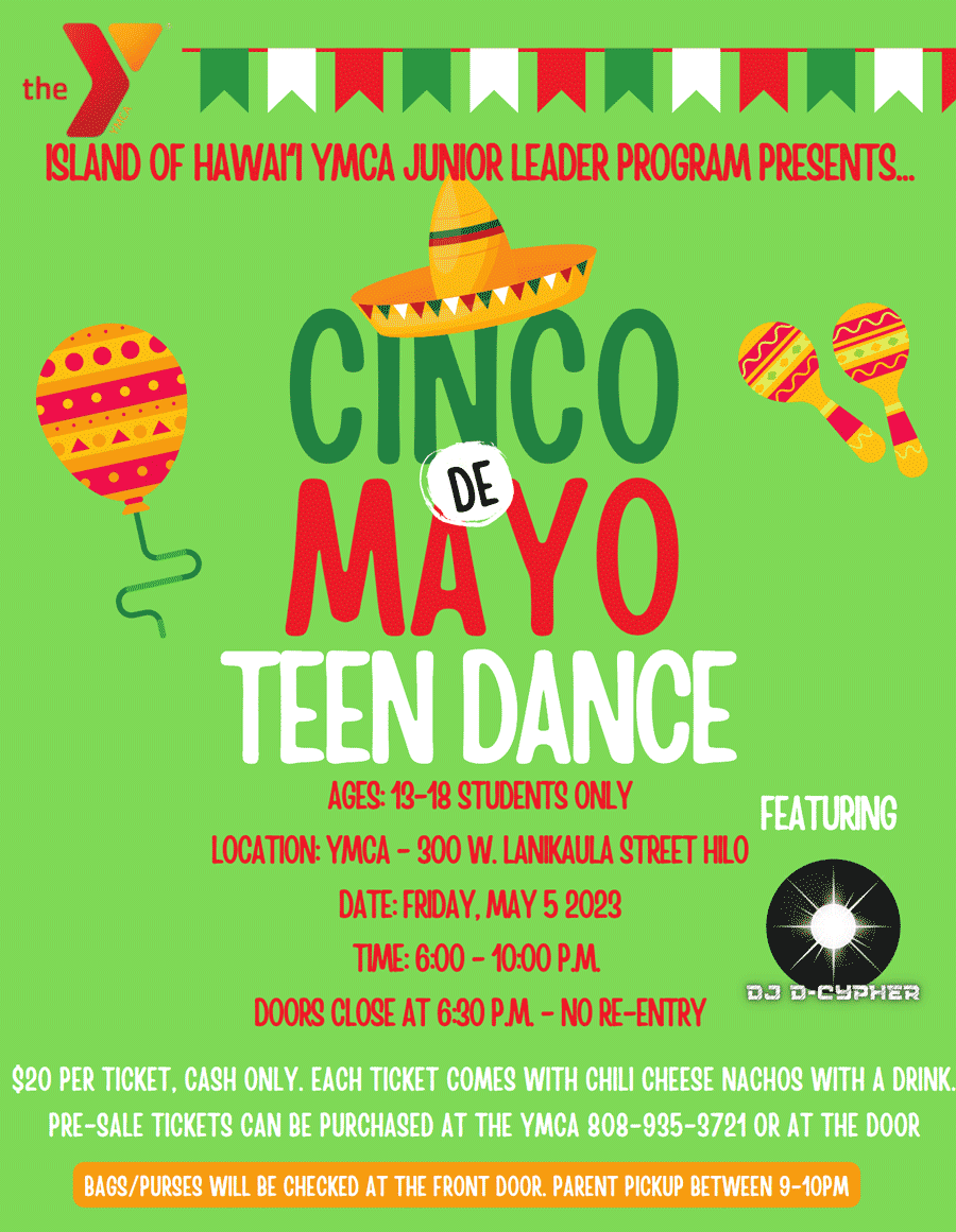 Cinco de Mayo Teen Dance Island of Hawaii YMCA