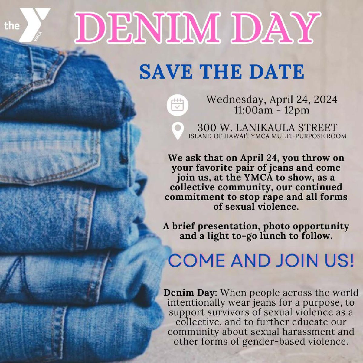 Denim Day 2024 – Island of Hawaii YMCA