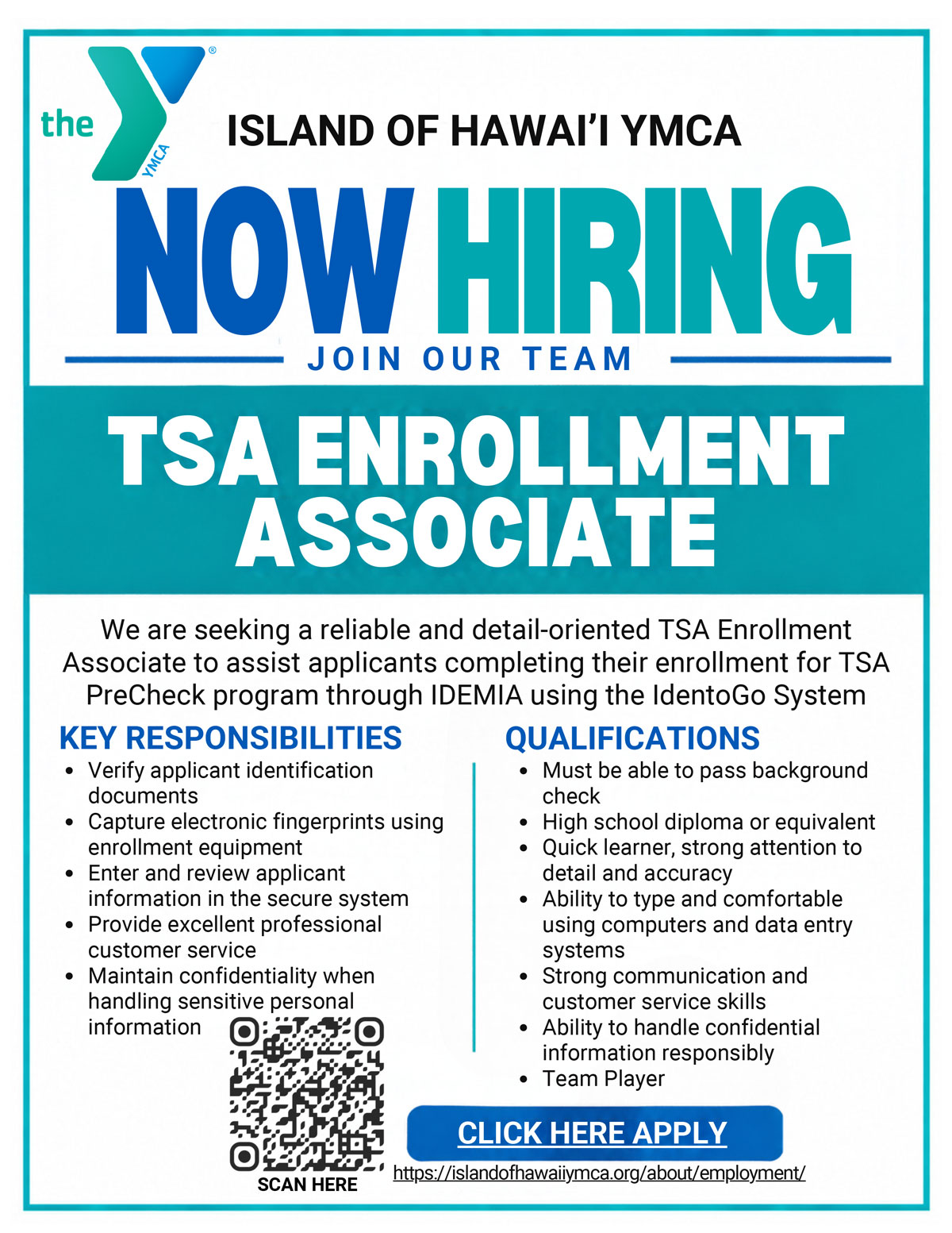 TSA Enrollment Associate Flyer